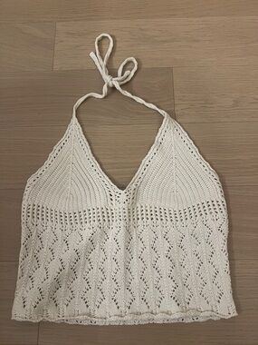 H&M beige crochet tank size M